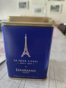 boîte à thé bleue vide Damman annonce 3