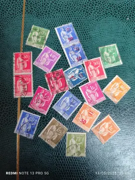 lot timbres France type paix...