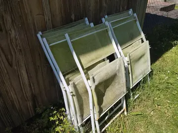 chaises pliantes de jardin x12