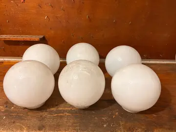 6 globes en verre pour éclairage jardin