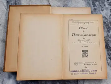 Eléments de thermodynamique 1928