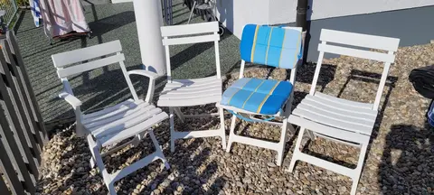 4 chaises de jardin pliantes