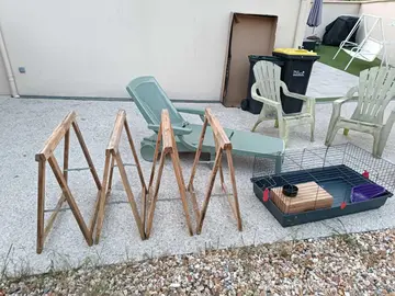Bain de soleil, Chaise longue, Cage lapin, Traitaux, Cagette vin