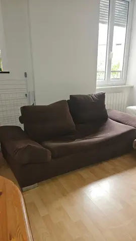 Canapé marron tissu