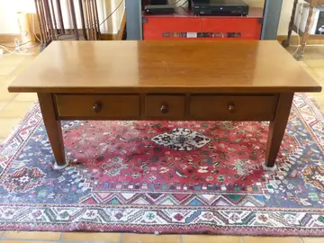 Table basse bois avec tiroirs