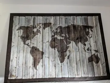 tableau monde géant 2m