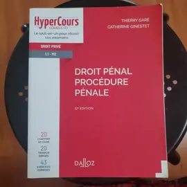 livre droit pénal + procédure pénale