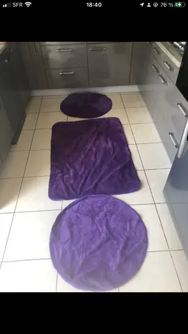 lot 3 tapis violet