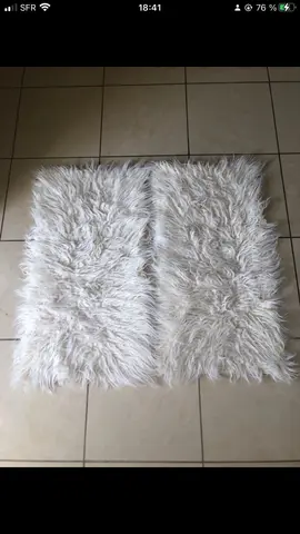 lot 2 tapis blanc