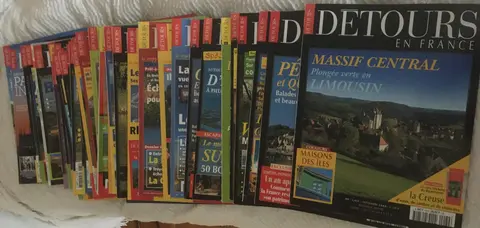 collection de 38 magazines Detours en France