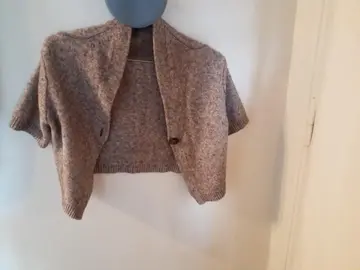 gilet court à manches courtes taille M pour femme