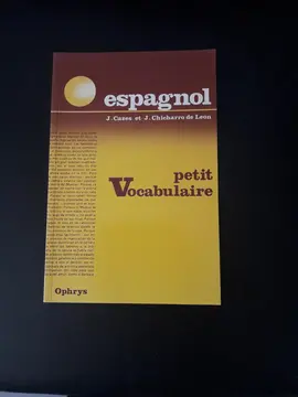 Livre vocabulaire Espagnol