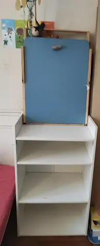 Table à langer pliable avec étagère, faite maison