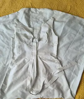 Robe longue de cérémonie bleu ciel grise