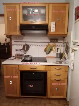 Meubles de cuisine et hotte casquette