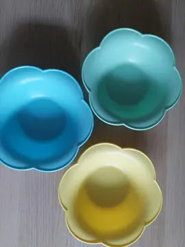 3 coupelles plastique