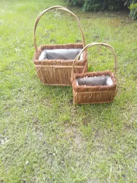 2 paniers doublés plastique