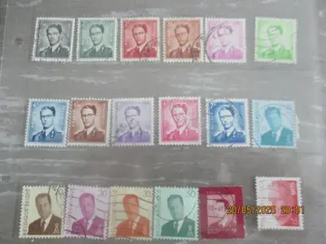 18 timbres oblitérés Belgique