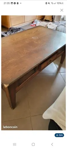 table basse bois massif