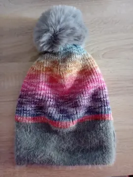 bonnet multicolore doublé polaire adulte