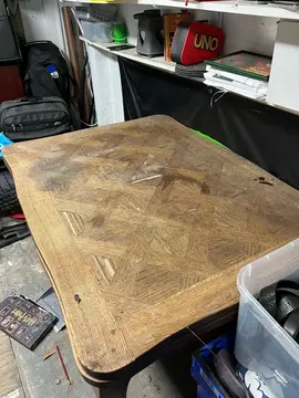 table en bois avec rallonge à venir récupérer immédiatement