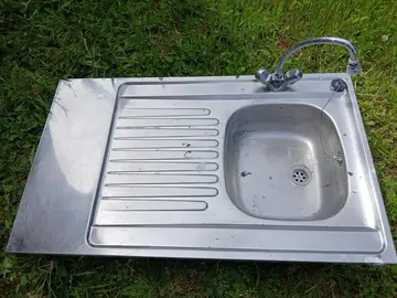 Evier inox + robinet