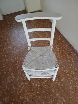 chaise ancienne double usage - chaise et prie-dieu