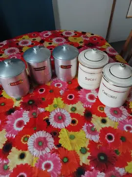 lot de pots pour café chicorée et sucre
