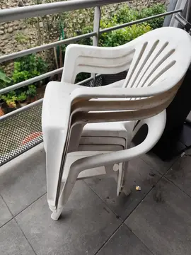 lot 4 chaises de jardin