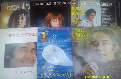 des centaines de vinyles