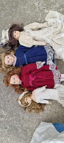 lot poupées têtes porcelaine