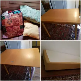 une table et un sommier