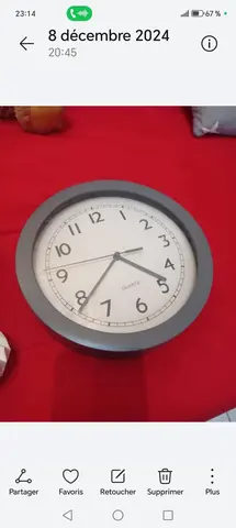 Horloge murale nickel
