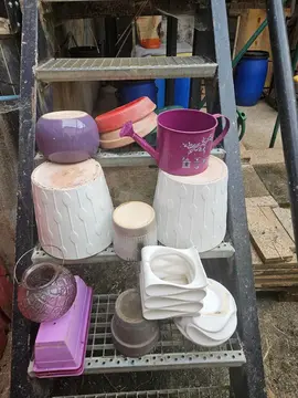 lot de cache pot et soucoupe