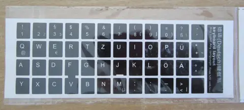 Etiquettes pour clavier Allemand (pour transformer votre clavier dans une autre langue)