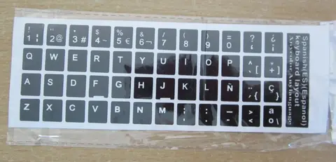 Etiquettes pour clavier Espagnol (pour transformer votre clavier dans une autre langue)