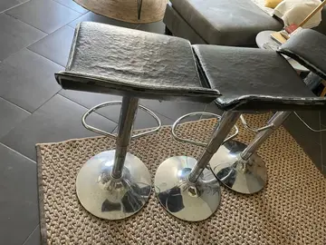 Lots de 3 tabourets hauts noir