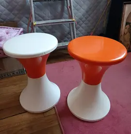 Tabouret vintage en PVC
