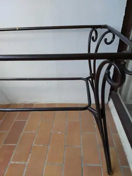 Cadre console fer forgé marron foncé