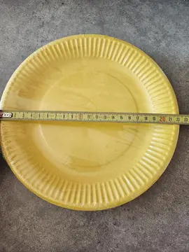 Donne lot de 20 assiettes en carton jetables jaune neuves