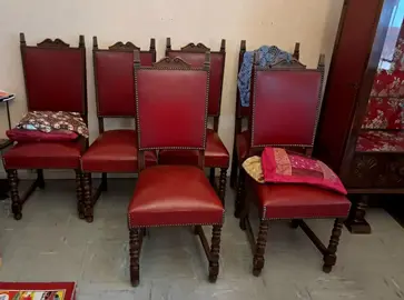 Belles chaises de salle à manger cuir et bois
