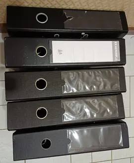 5 classeurs à levier dos 8cm