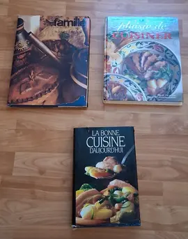 lot de livres de cuisine