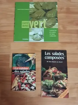lot de livres de cuisine salades