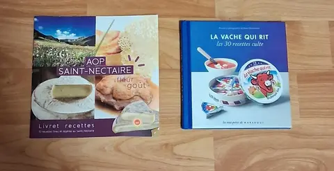 lot de livres de cuisine fromage