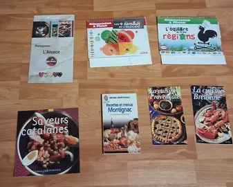 lot de livres de cuisine régions