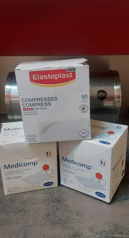 3 paquets de compresse