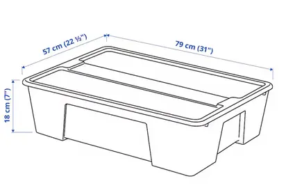 2 boites Ikea Samla 78x56x18
