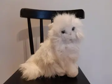 Chat angora en peluche