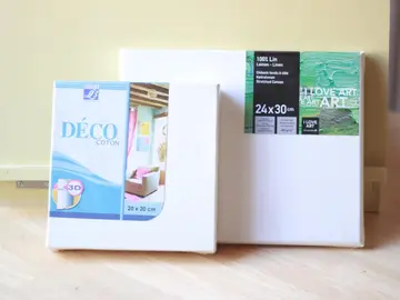 Lot toile + châssis